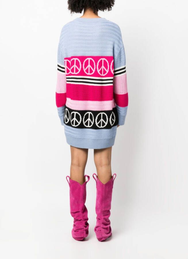 MOSCHINO JEANS Sweaterjurk met colourblocking Blauw