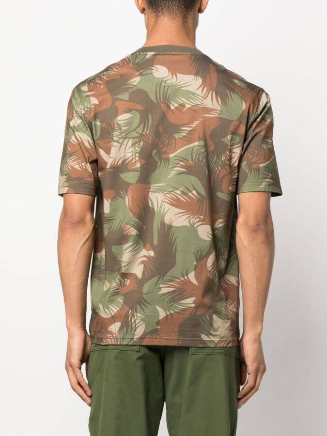 Moschino T-shirt met camouflageprint Groen