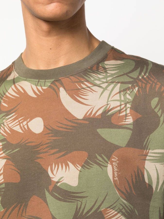 Moschino T-shirt met camouflageprint Groen