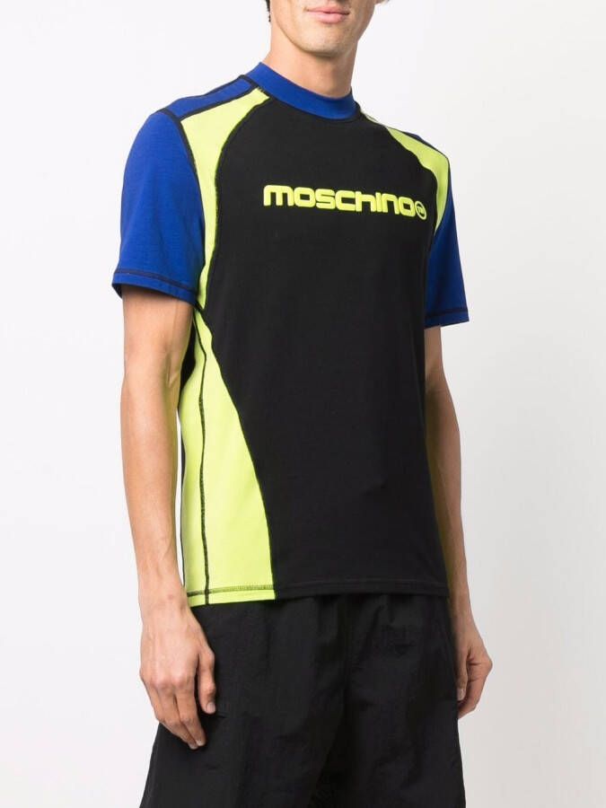 Moschino T-shirt met colourblocking Blauw