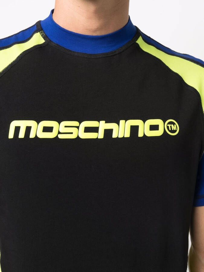 Moschino T-shirt met colourblocking Blauw