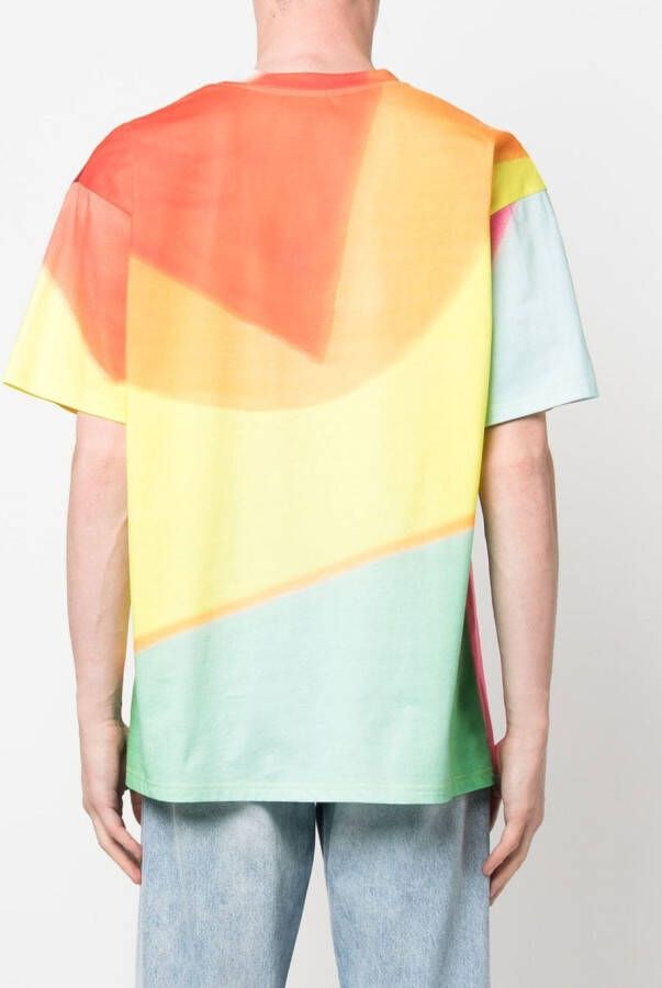 Moschino T-shirt met colourblocking Geel