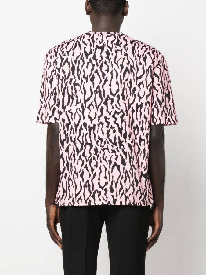 Moschino T-shirt met dierenprint Roze