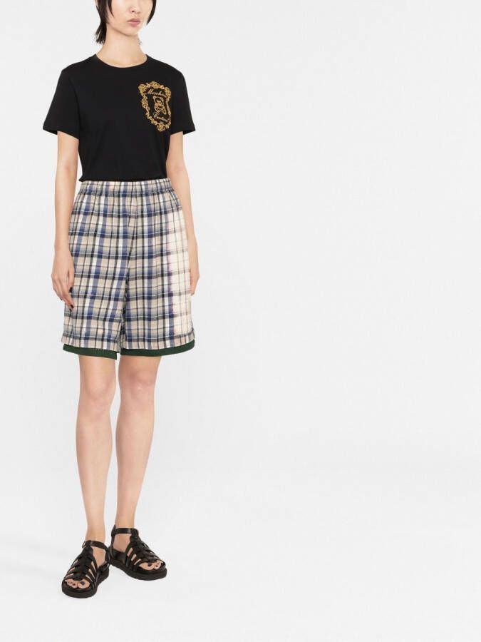 Moschino T-shirt met geborduurd logo Zwart