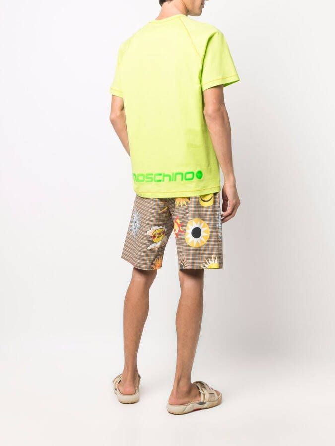 Moschino T-shirt met logopatch Groen