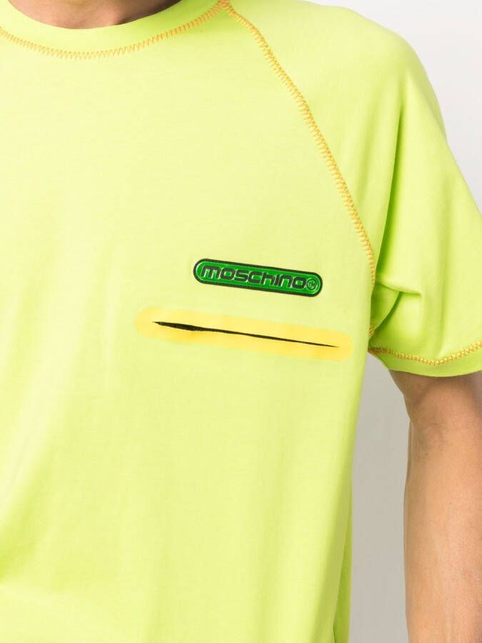 Moschino T-shirt met logopatch Groen