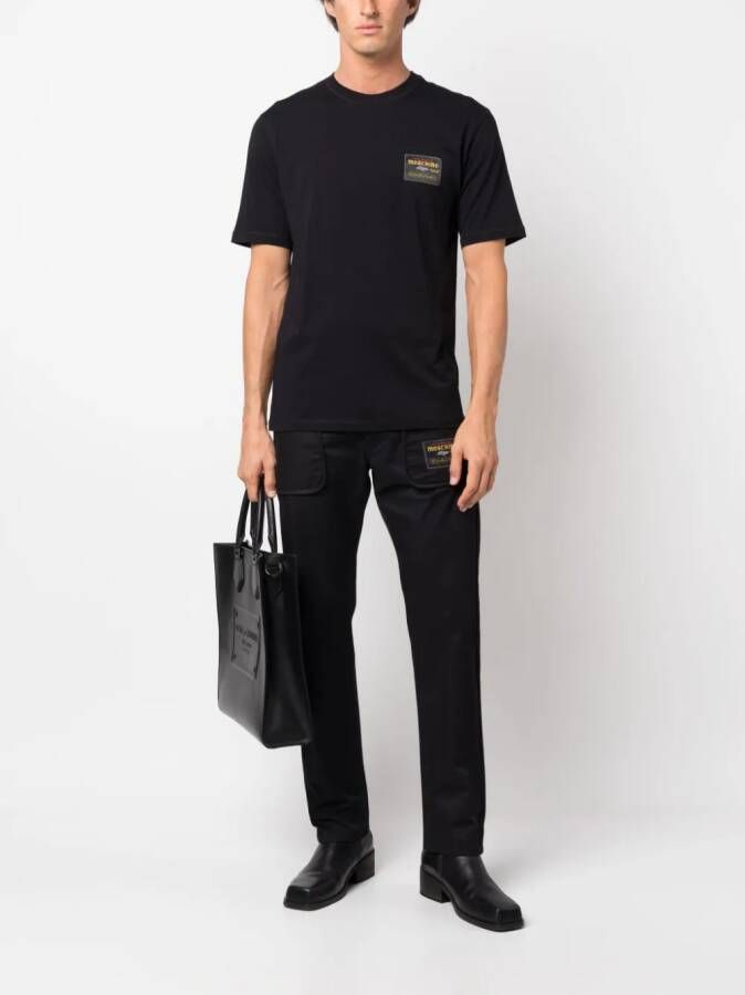 Moschino T-shirt met logo-applicatie Zwart