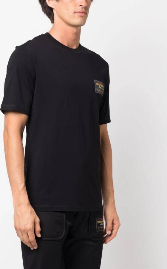 Moschino T-shirt met logo-applicatie Zwart