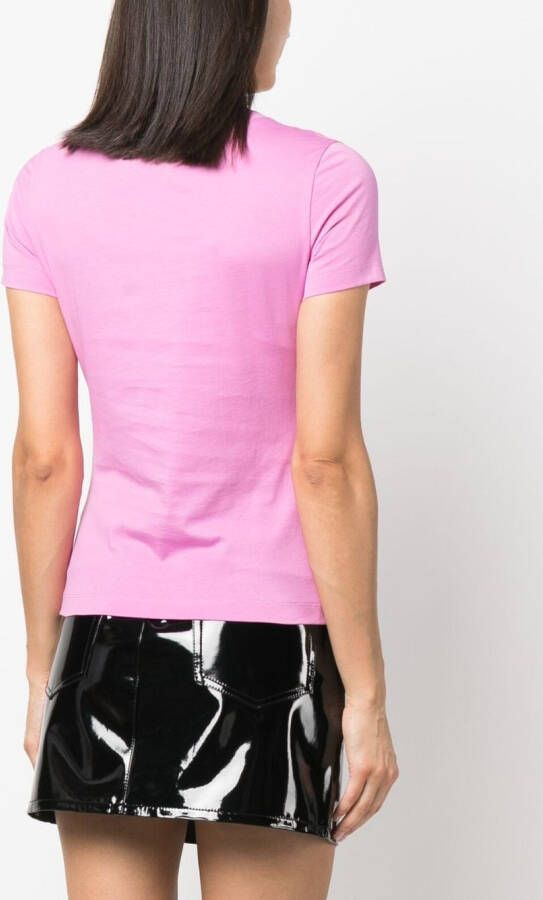Moschino T-shirt met logoprint Roze