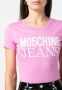 Moschino T-shirt met logoprint Roze - Thumbnail 5