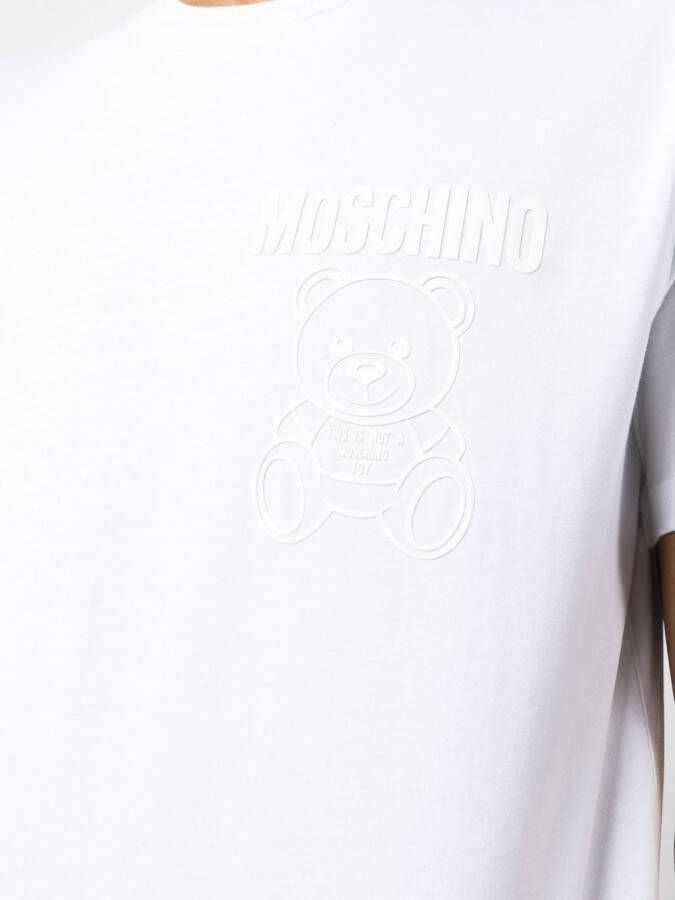 Moschino T-shirt met logoprint Wit