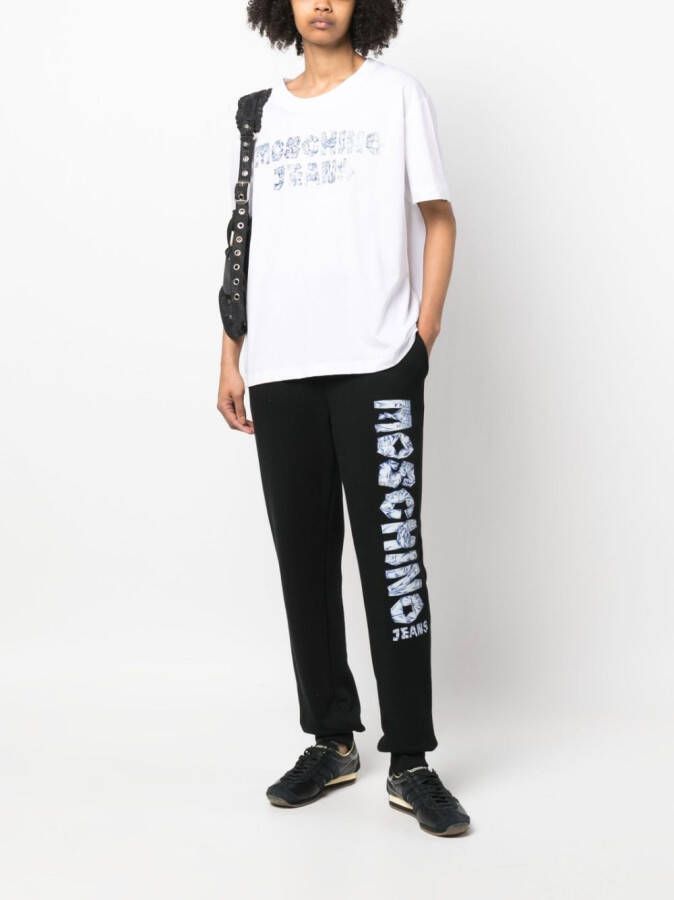 MOSCHINO JEANS T-shirt met logoprint Wit