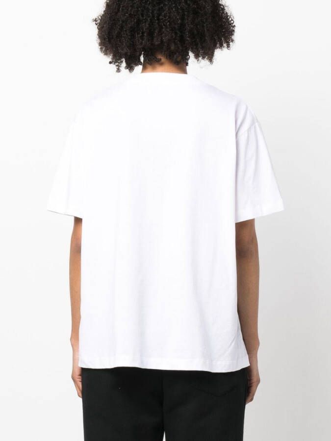 MOSCHINO JEANS T-shirt met logoprint Wit