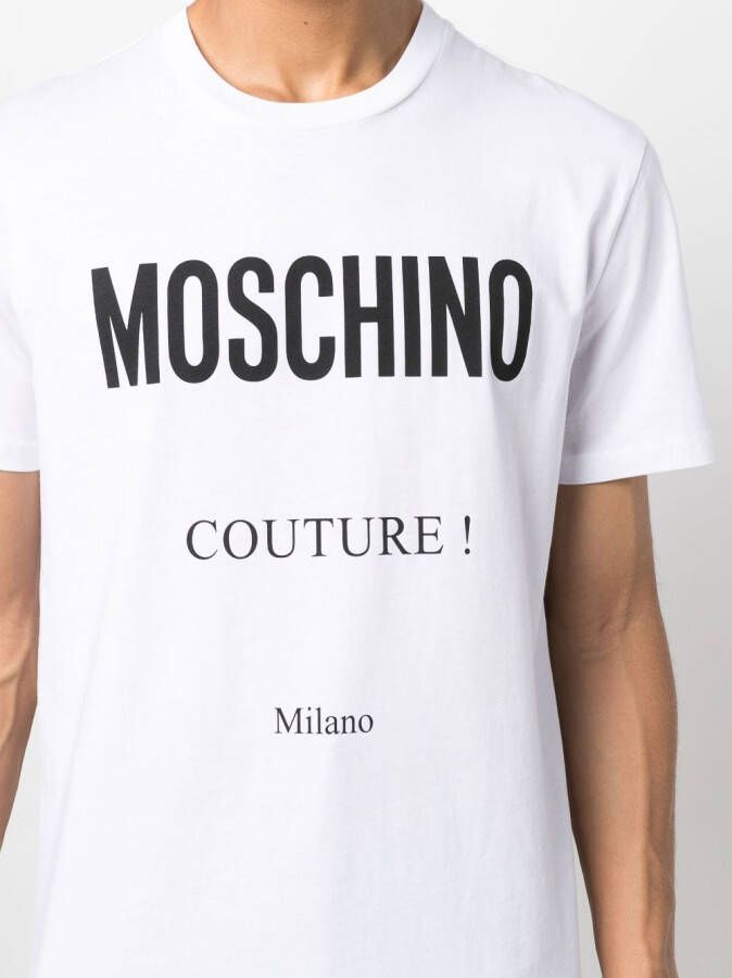 Moschino T-shirt met logoprint Wit