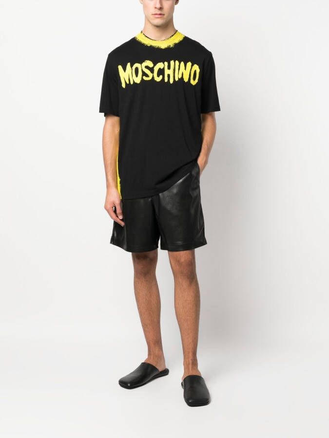 Moschino T-shirt met logoprint Zwart