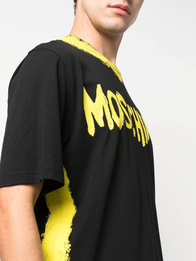 Moschino T-shirt met logoprint Zwart