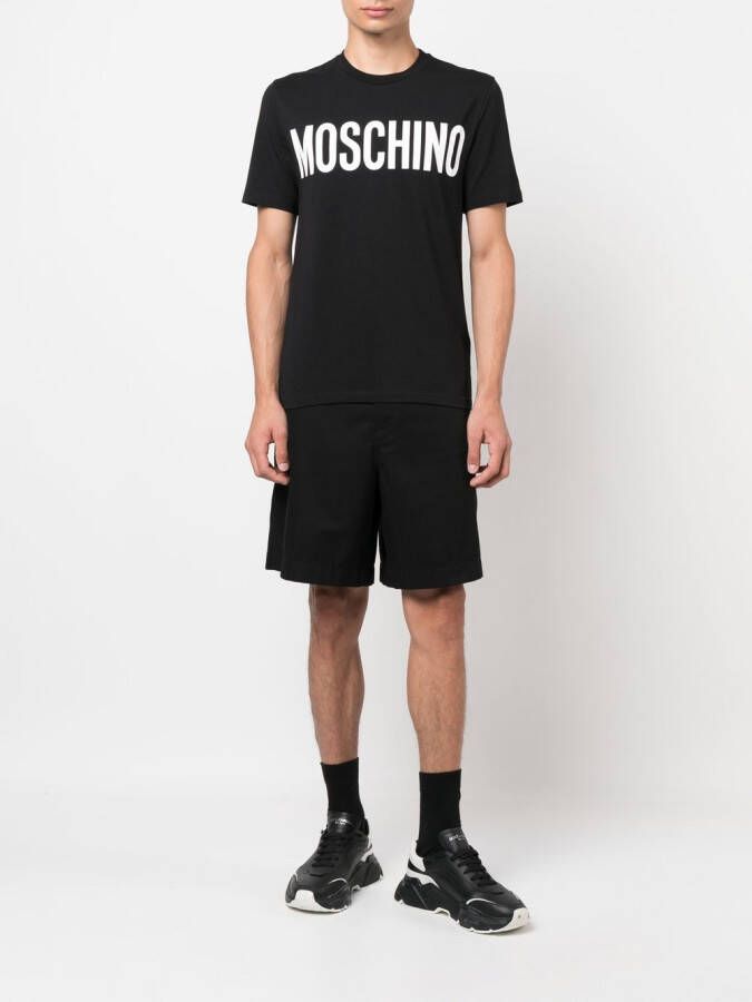 Moschino T-shirt met logoprint Zwart