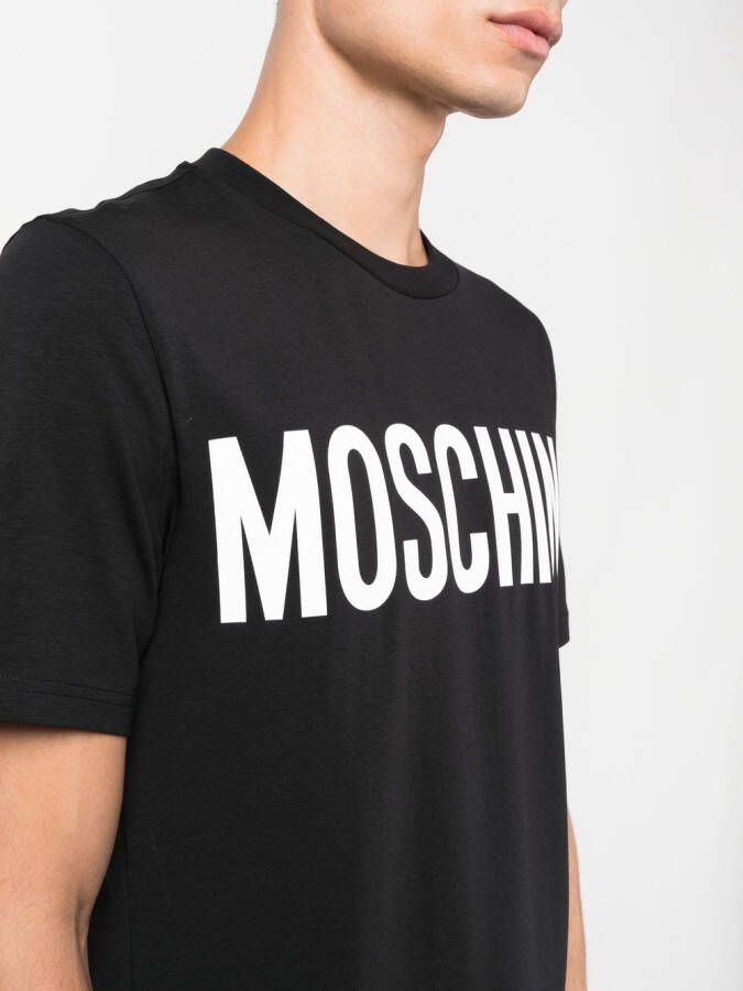 Moschino T-shirt met logoprint Zwart