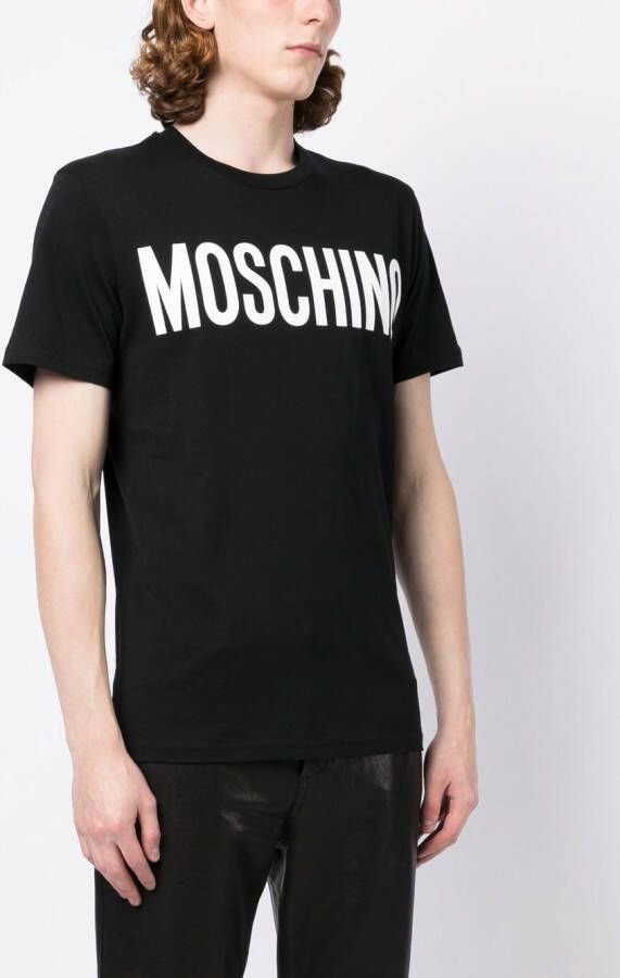 Moschino T-shirt met logoprint Zwart