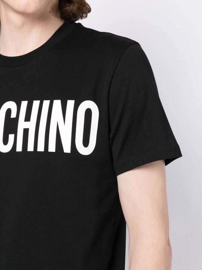 Moschino T-shirt met logoprint Zwart