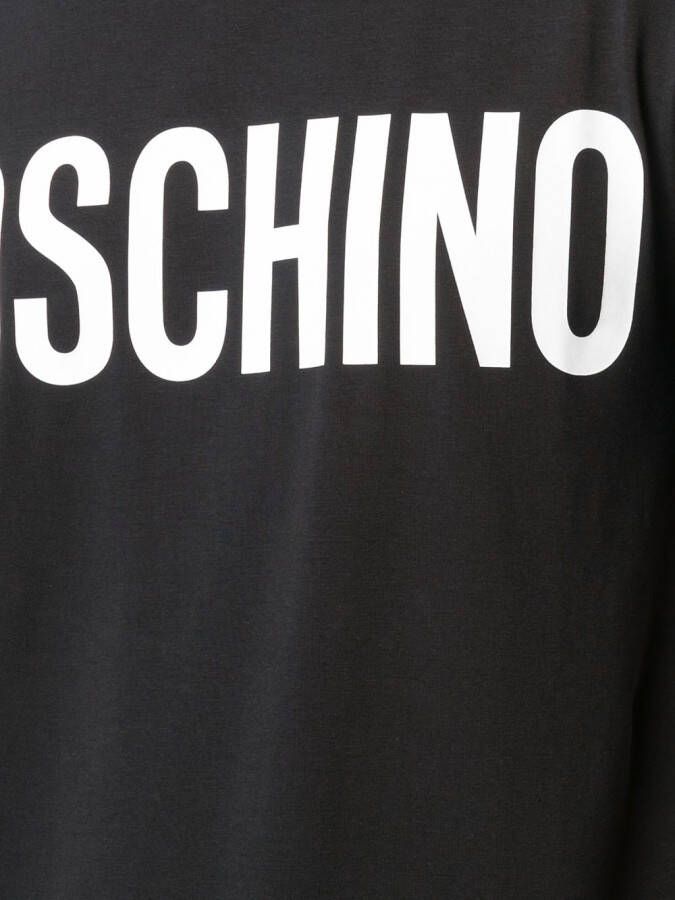 Moschino T-shirt met logoprint Zwart