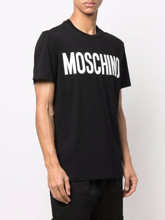 Moschino T-shirt met logoprint Zwart