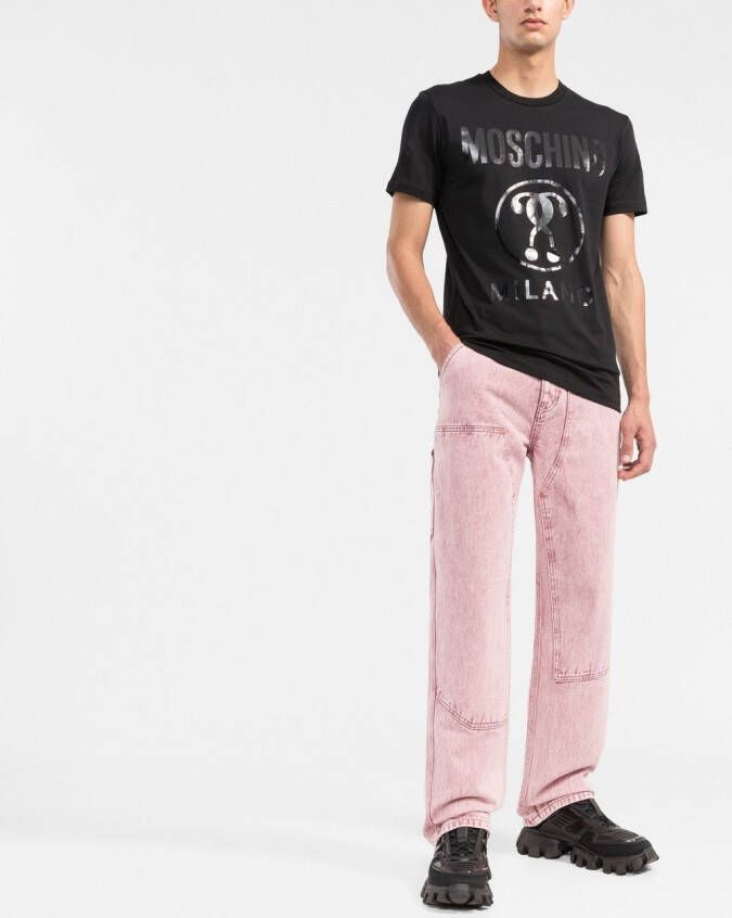 Moschino T-shirt met logoprint Zwart
