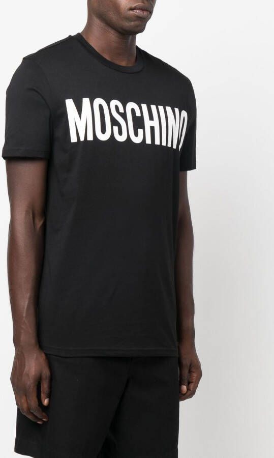 Moschino T-shirt met logoprint Zwart