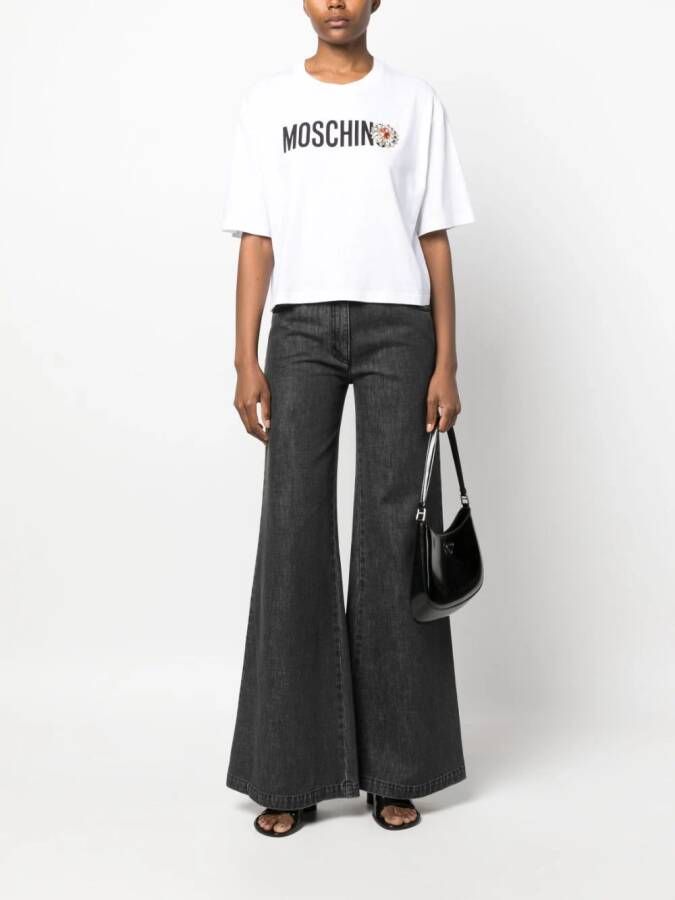 Moschino T-shirt met patch Wit