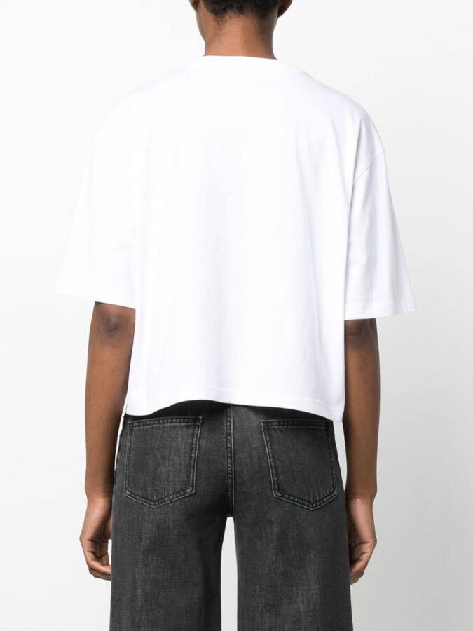 Moschino T-shirt met patch Wit