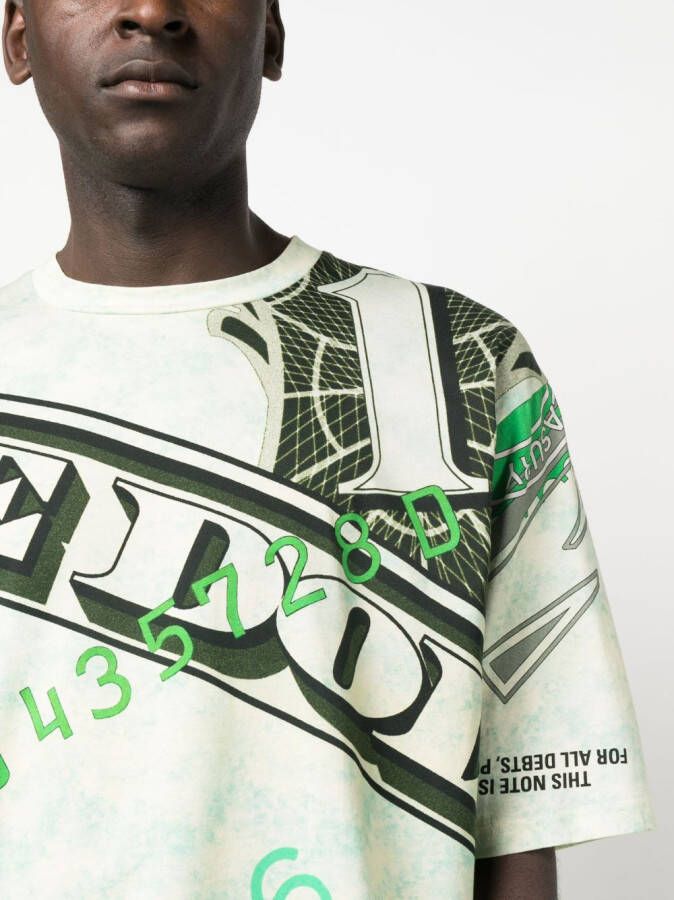 Moschino T-shirt met print Groen