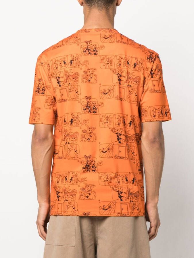 Moschino T-shirt met print Oranje