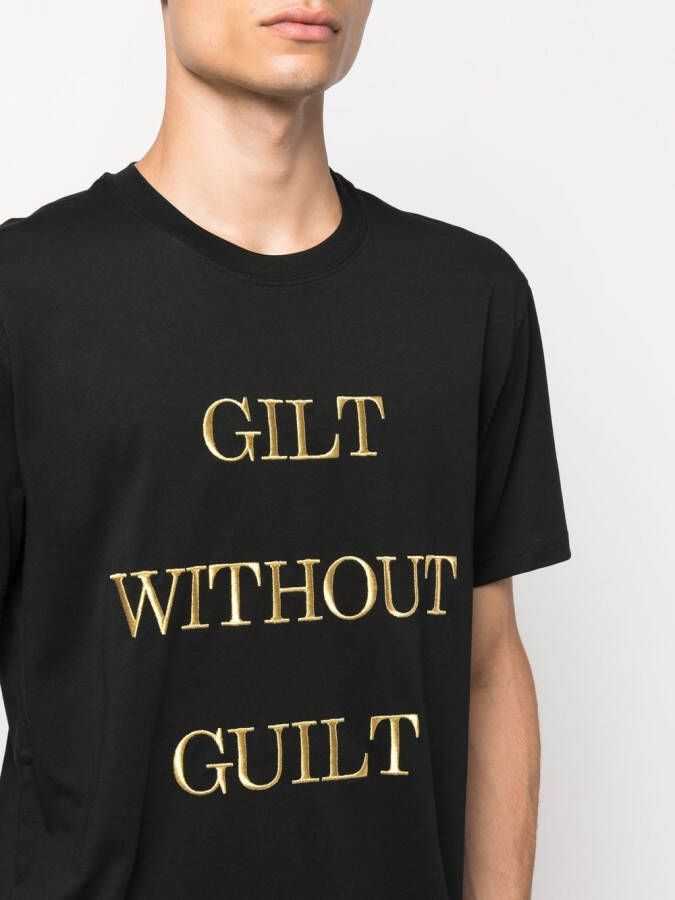 Moschino T-shirt met tekst Zwart