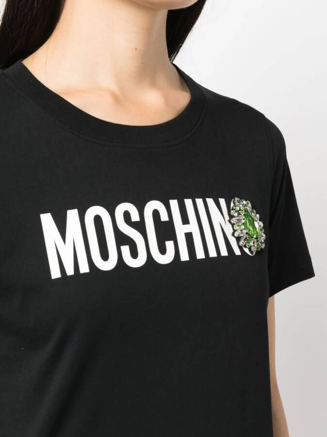 Moschino T-shirt van biologisch katoen Zwart