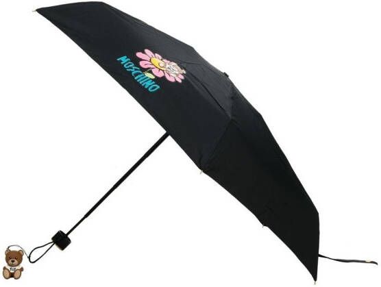 Moschino Paraplu met bloemenprint Zwart