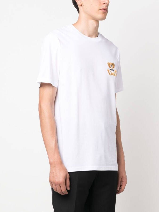 Moschino T-shirt met teddybeerpatch Wit
