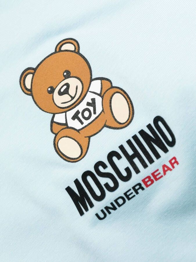 Moschino T-shirt met teddybeerprint Blauw