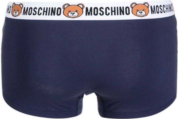 Moschino Twee boxershorts met teddybeer tailleband Blauw