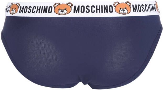 Moschino Slip met teddybeerprint Blauw