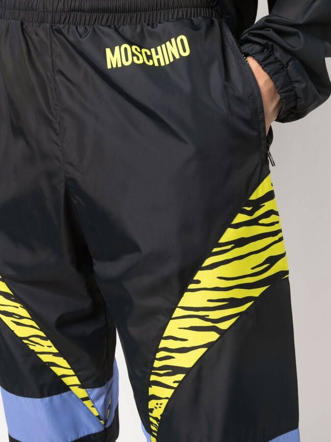 Moschino Trainingsbroek met contrasterende print Zwart