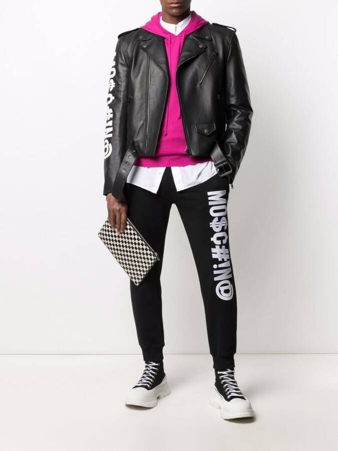 Moschino Trainingsbroek met geborduurd logo Zwart