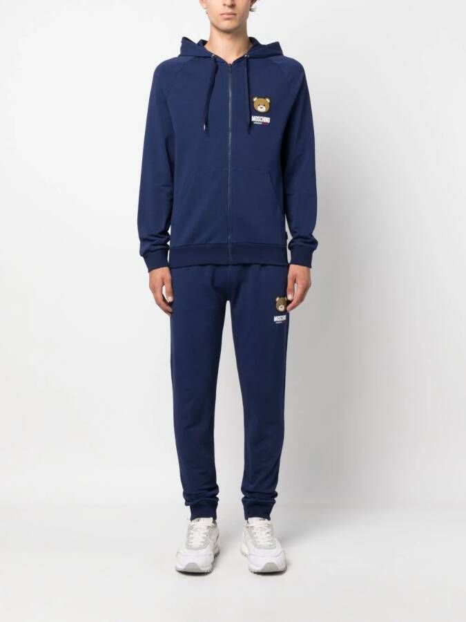 Moschino Trainingsbroek met logopatch Blauw