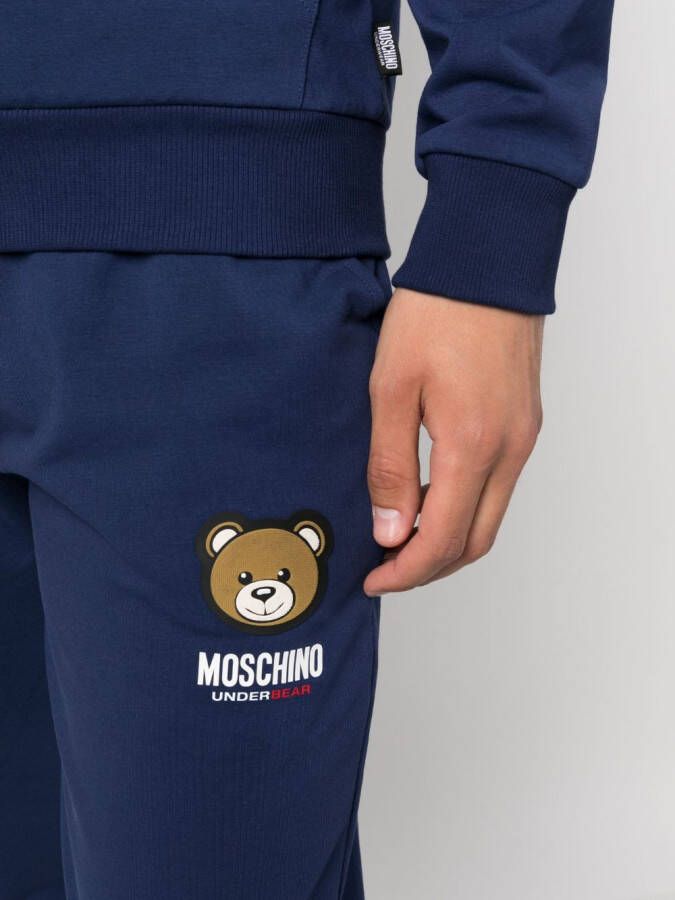 Moschino Trainingsbroek met logopatch Blauw