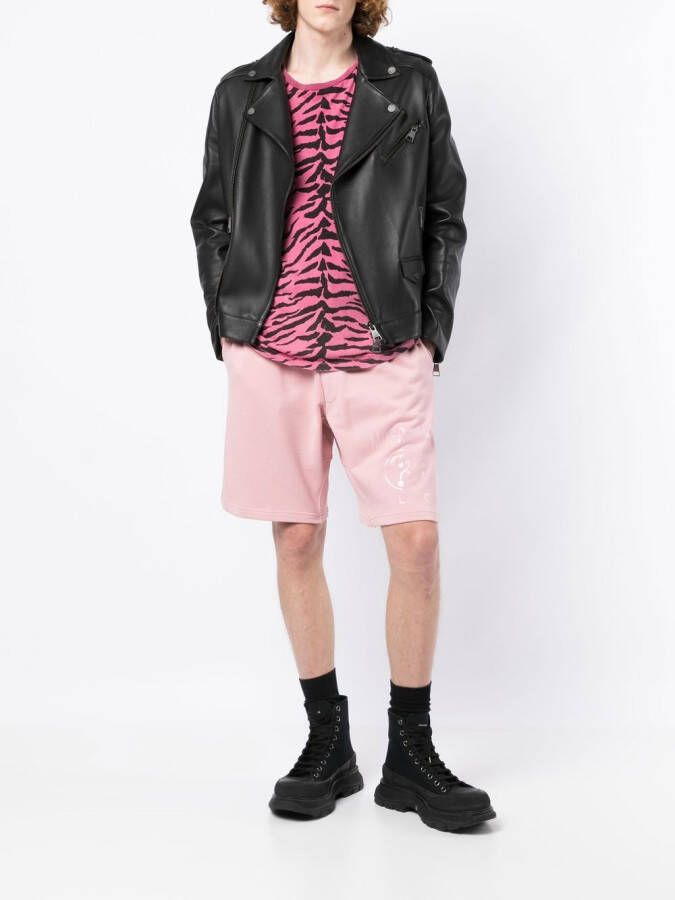 Moschino Trainingsshorts met logoprint Roze
