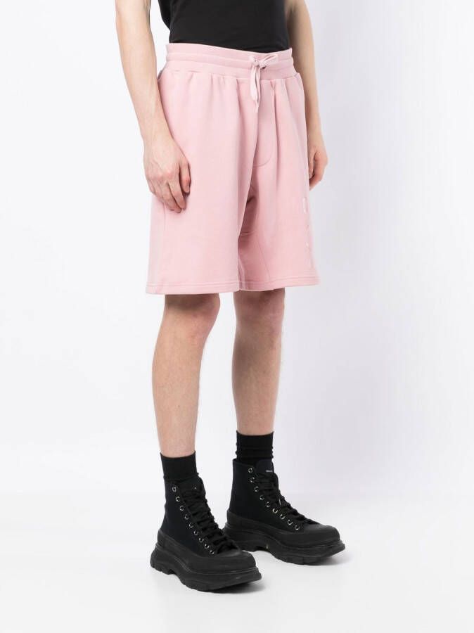 Moschino Trainingsshorts met logoprint Roze