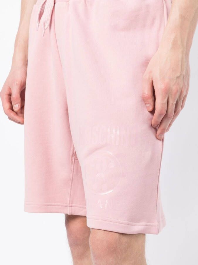 Moschino Trainingsshorts met logoprint Roze