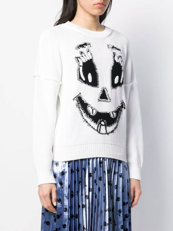 Moschino Trui met intarsia Wit