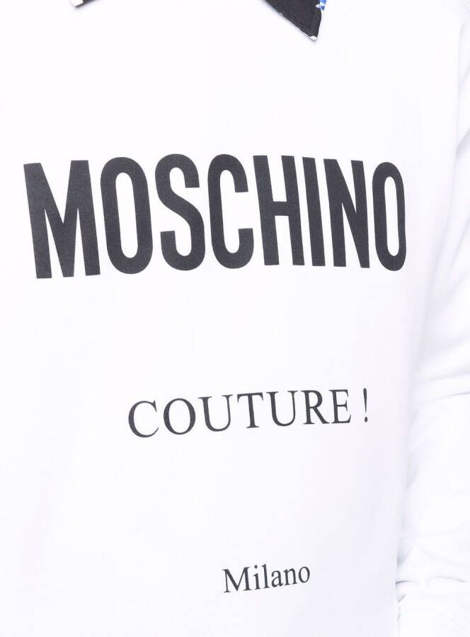 Moschino Trui met logoprint Wit
