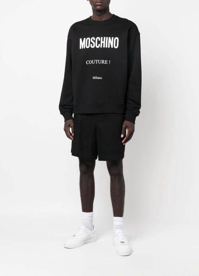 Moschino Trui met logoprint Zwart