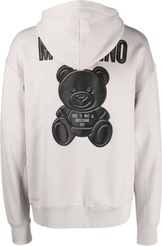 Moschino Hoodie met beerpatroon Grijs